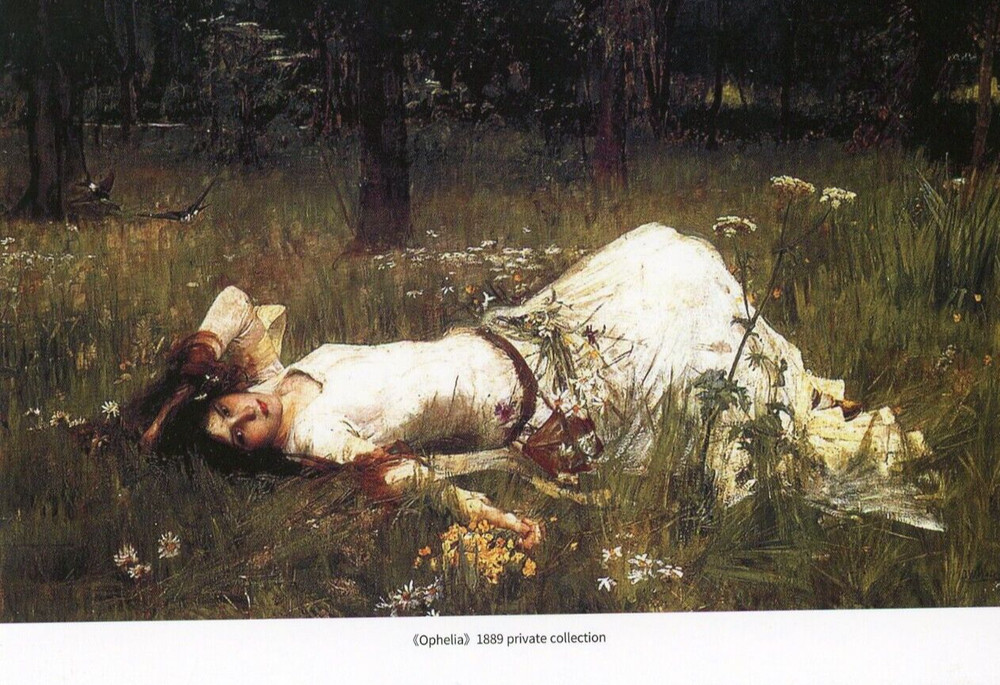 Ophelia (1889), J William Waterhouse (English, 1849-1917) --New POSTCARD