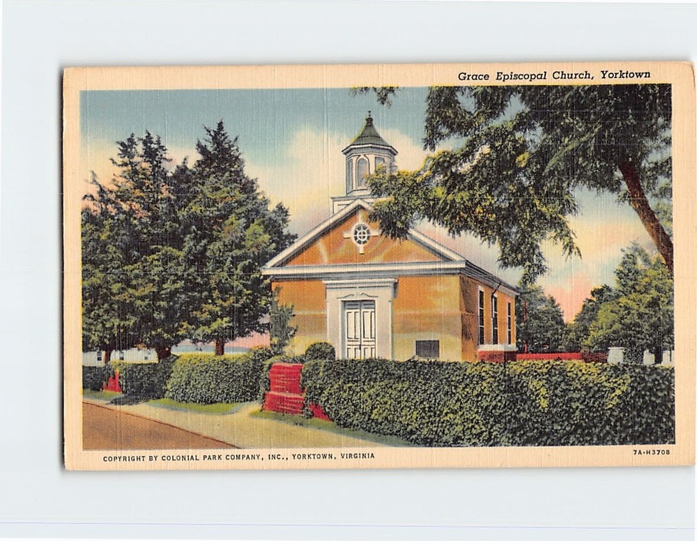Postcard Grace Episcopal Church Yorktown Virginia USA