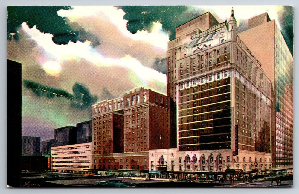 Vintage Postcard TX Dallas Hotel Adolphus Artist Concept Chrome