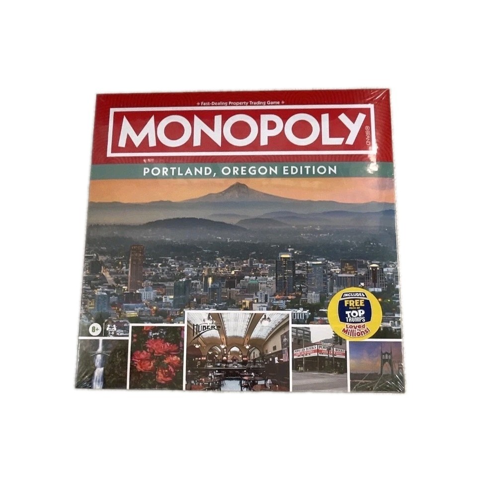Hasbro Monopoly Portland, Oregon Edition Board Game Top Trumps Pack New Sealed