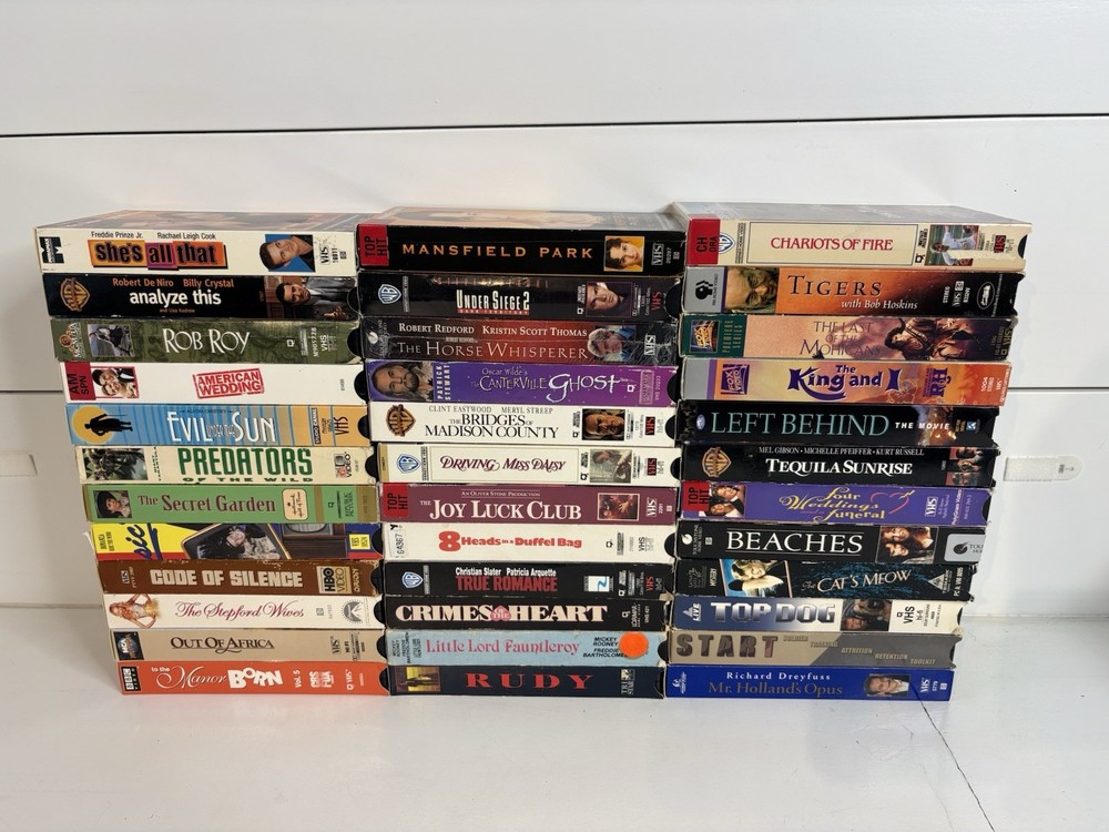 VHS Lot 36 Films Dramas, Thrillers, Horrors, And More. All Checked For Mold!