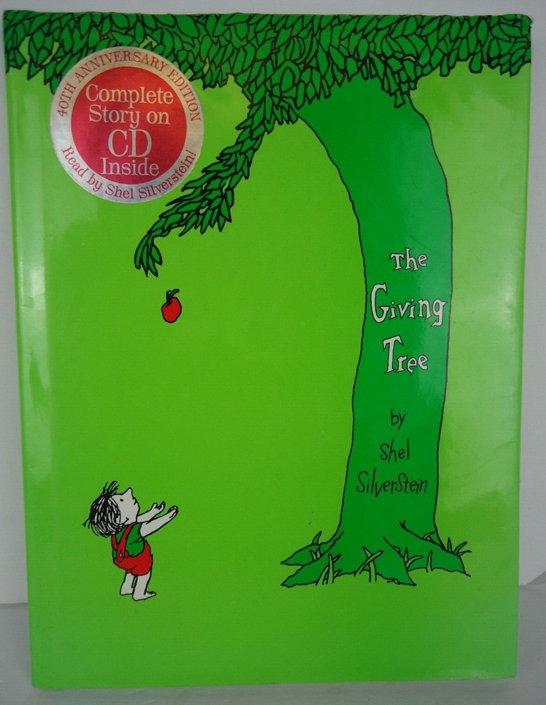 The Giving Tree by Shel Silverstein HC DJ Black and White Picture Book NO CD