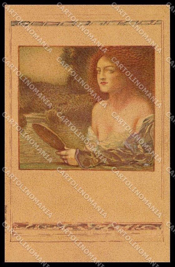 Illustratori Artist Signed Kempf Lady Art Nouveau serie 166-1 cartolina ZG8554