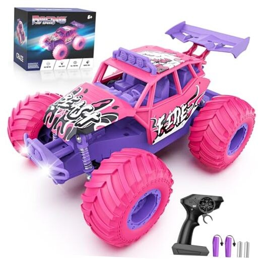 Remote Control Car, All Terrain RC Cars with Speed Switch RC Truck with Pink