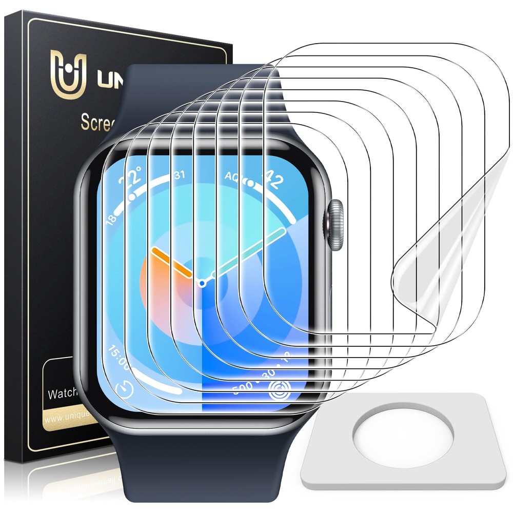 UniqueMe 8 Pack for Apple Watch Series 10 Screen Protector 42mm - [Strong Asorpt
