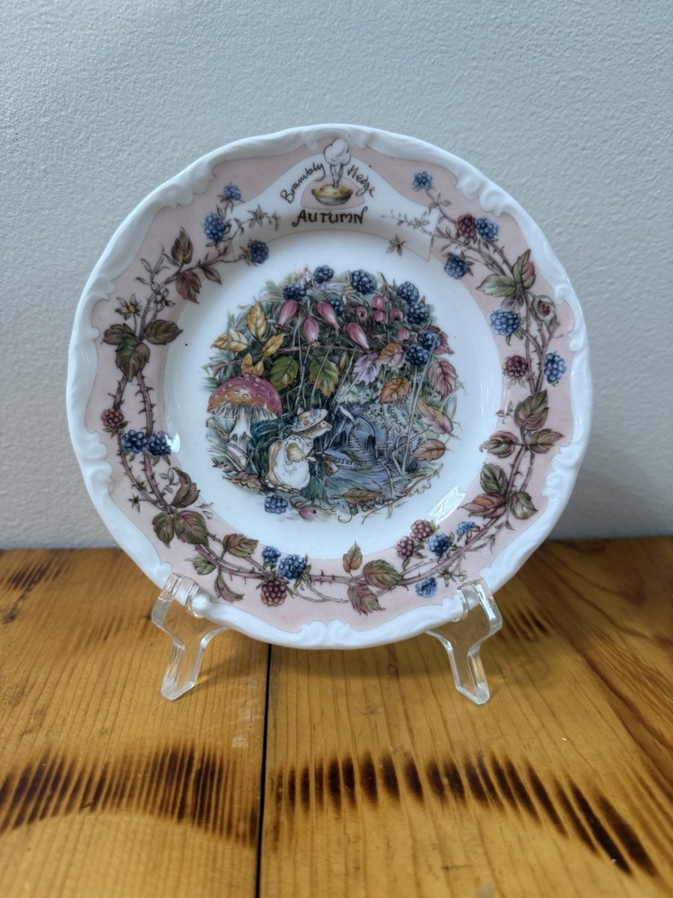Royal Doulton Brambly Hedge Autumn Afternoon Tea Plate Jill Barklem 1983 /6.25