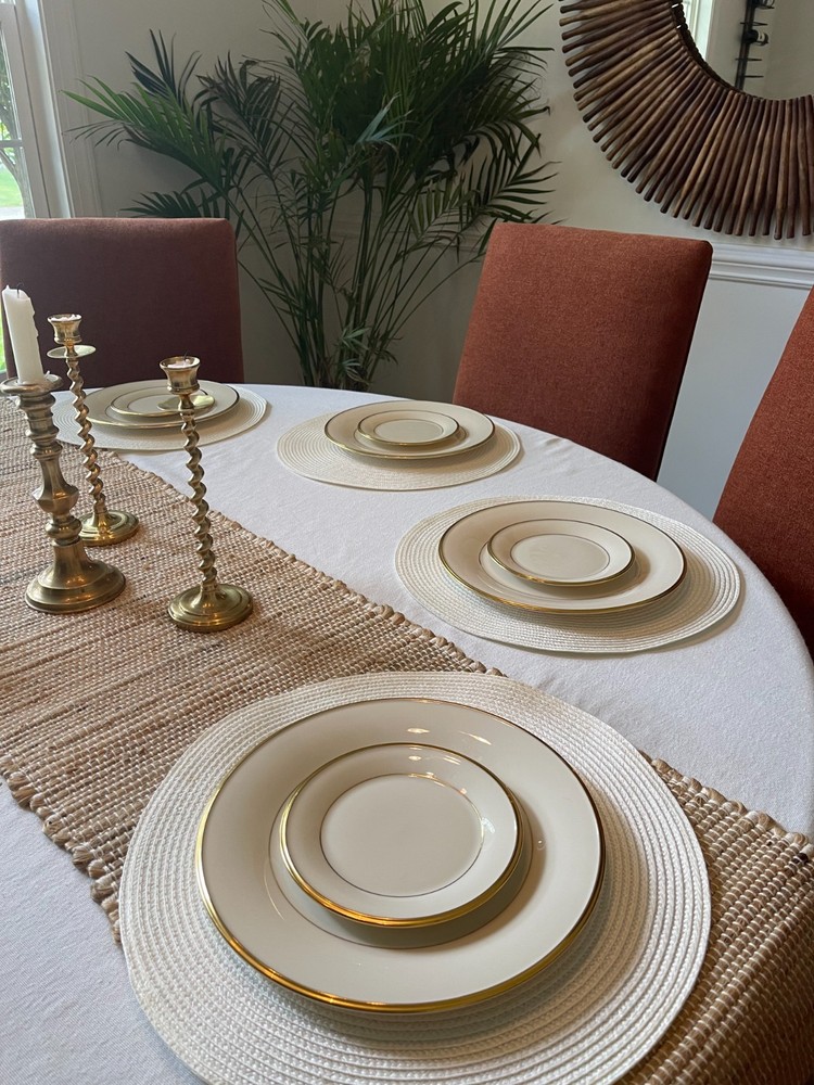 Lenox Eternal China Dinner Plates and Bread Plates with 