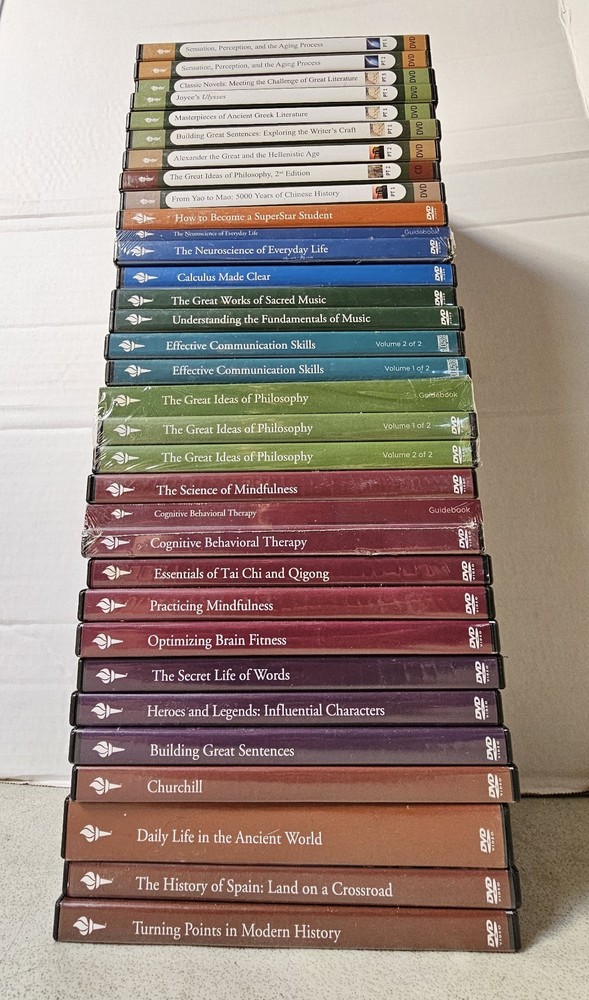 Great Courses The Learning Company Lot of 29 Different Courses DVDs & Guides