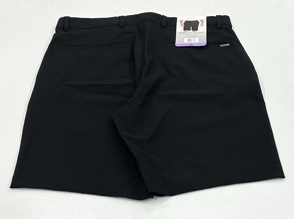 Greg Norman Men's Stretch Shorts, Black, Size 30