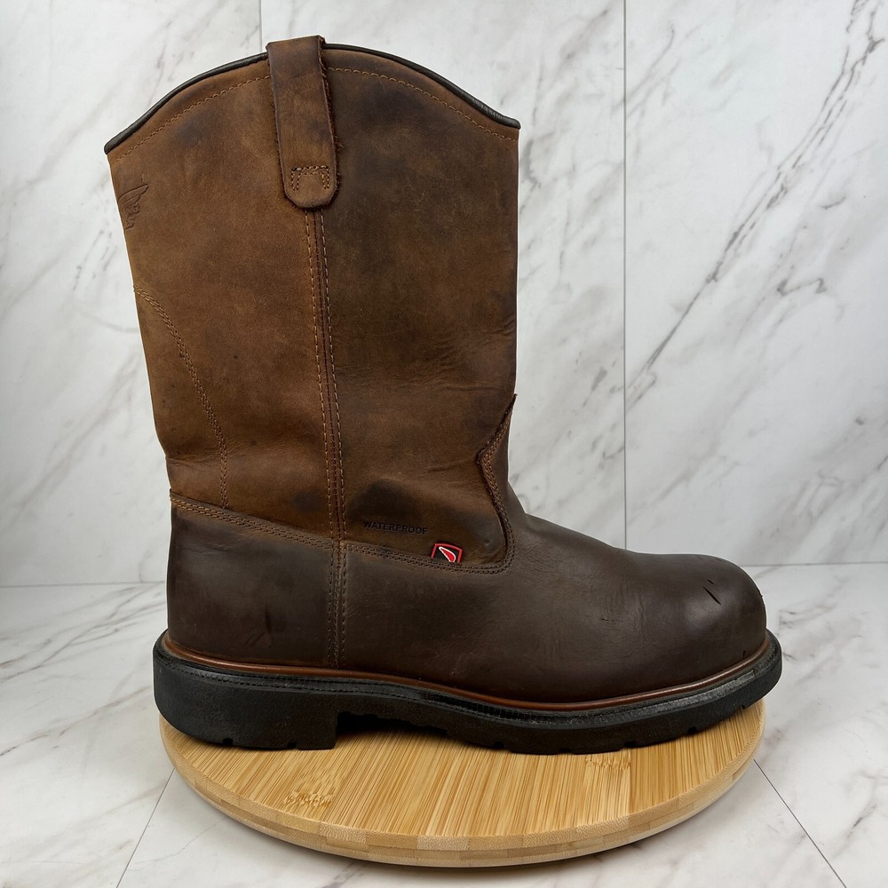 Red Wing 2272 Dynaforce Mens Size 12 Brown Leather 11 Inch Waterproof Safety Toe Work Boots