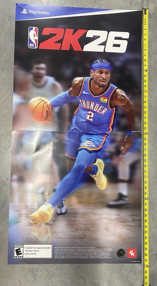 NBA 2K26- PS5 XBOX Promo Poster GameStop - 2 Pieces - 24” X 24”
