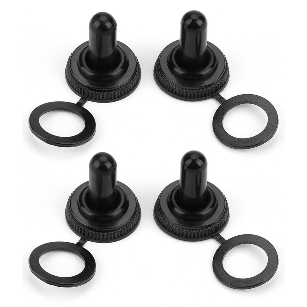 20Pcs/set 12mm Rocker Toggle Switch Waterproof Rubber   Boot Cover Black
