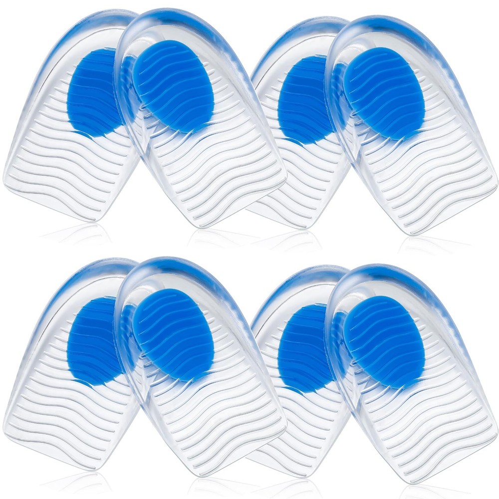Gel Silicone Heel Pads/Cups,4 Pairs Heel Lifts for Achilles Tendonitis,Shoe W...