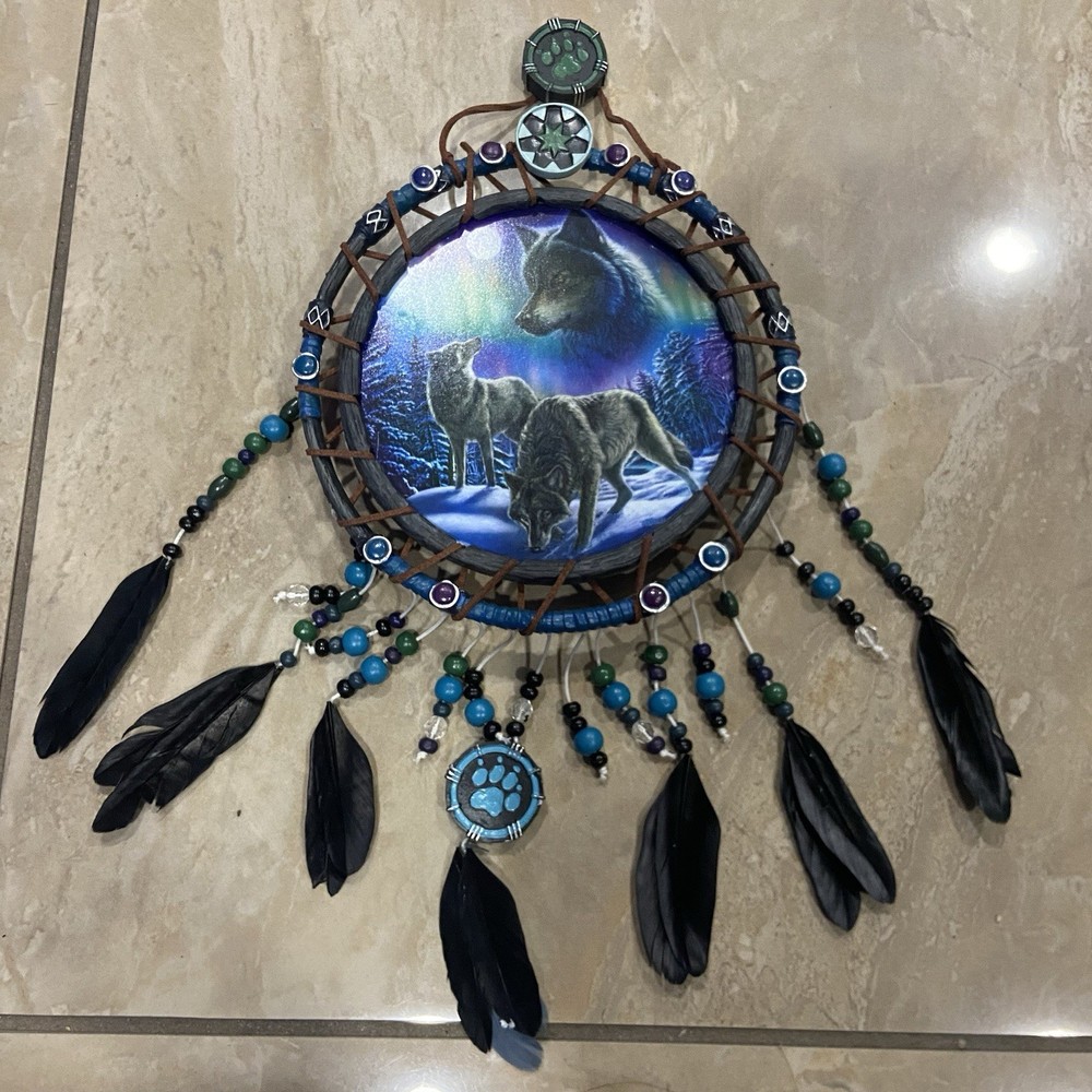 The Bradford Exchange Dreamcatcher Plate Wolf Magnificent Spirits James Meger