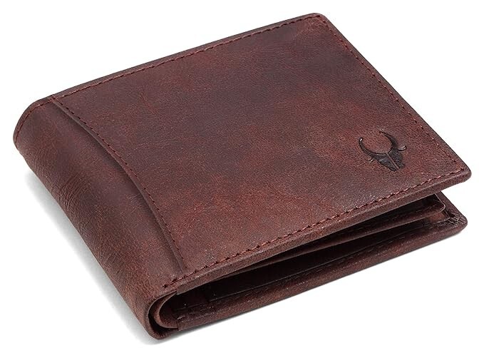 Men's Brown RFID-Blocking Leather Wallet by Wildhorn