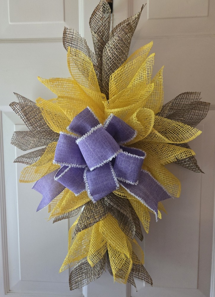 All-Season Deco Mesh Cross Wreath for Everyday or Bereavement