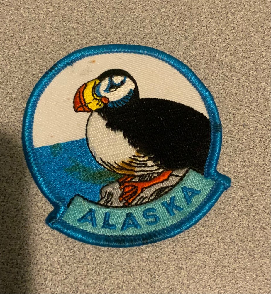 Alaska Puffin Vintage Souvenir Travel Patch from IAAC in Seattle, WA