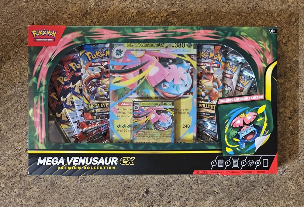 New Sealed Pokemon TCG Mega Venusaur ex Premium Collection Box