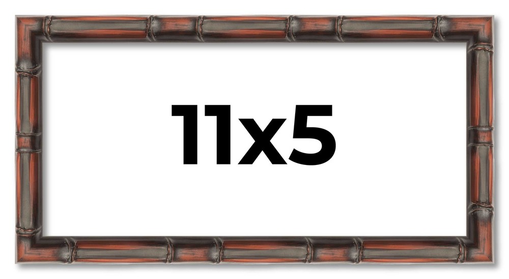 11x5 IN Frame Brown Bamboo with Dark Coffee/Walnut Finish | Solid Wood Picture F