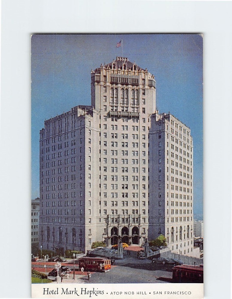 Postcard Hotel Mark Hopkins Atop Nob Hill San Francisco California USA