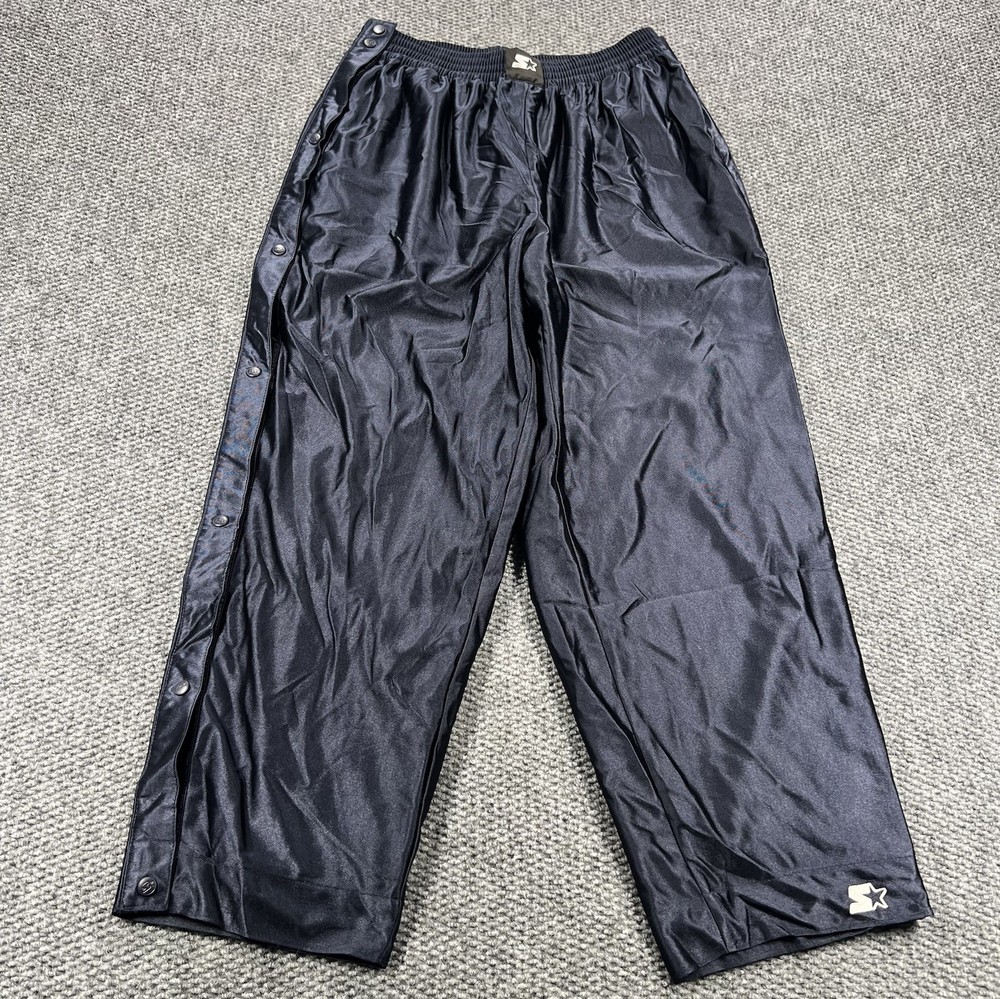 Vtg Y2K Starter Mens L Breakaway Warm Up Pants Blue Basketball Workout Gym