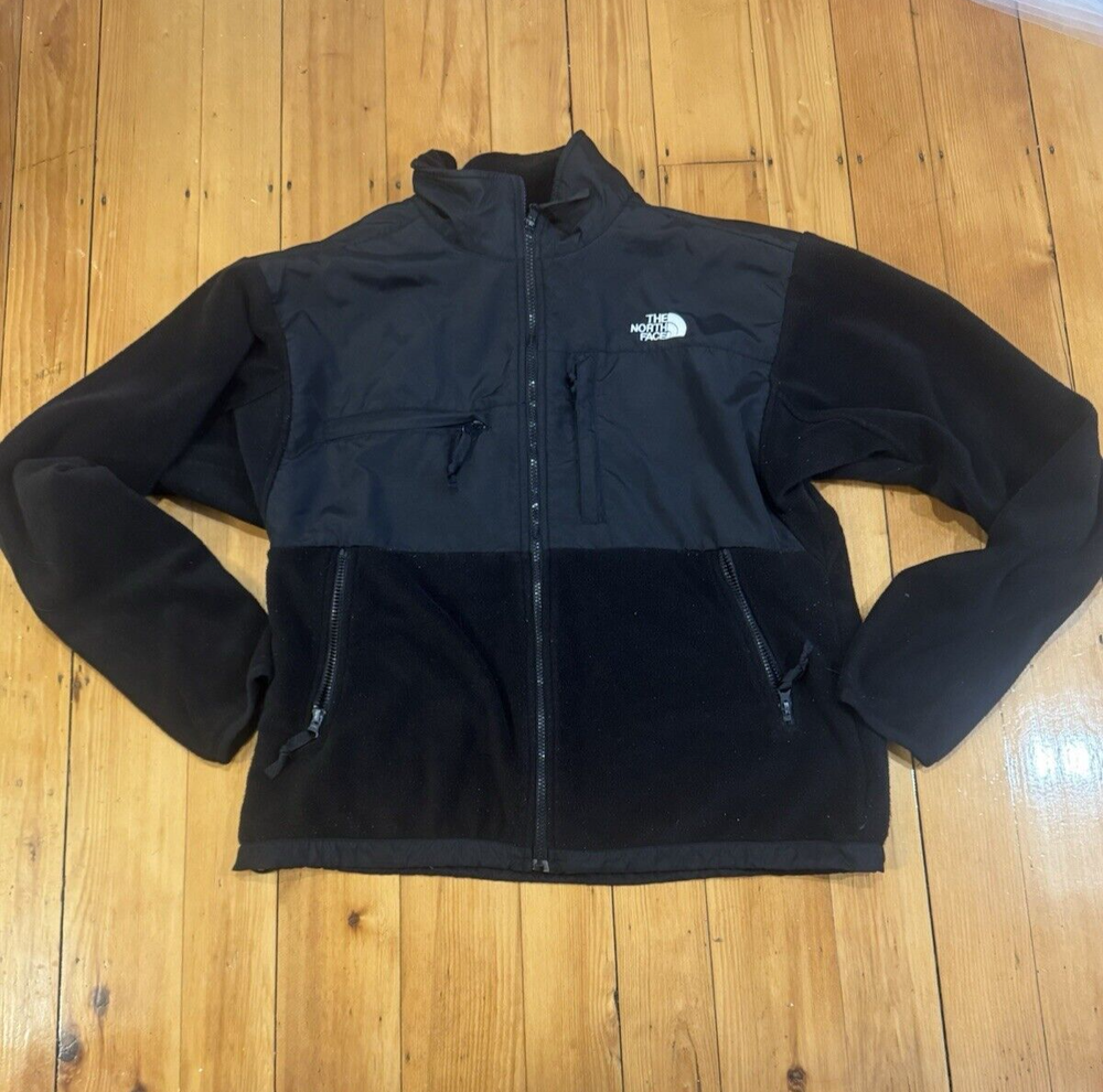 The North Face Men's Large Denali Fleece Jacket - Black Full Zip with Pockets