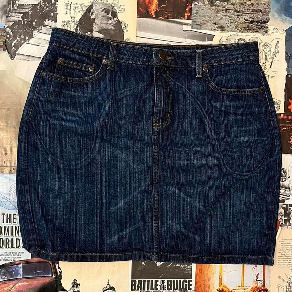 Y2k denim mini skirt