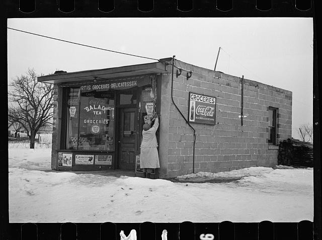 Photo:Bound Brook New Jersey 1936 Grocery Delicatessen Lincoln Highway