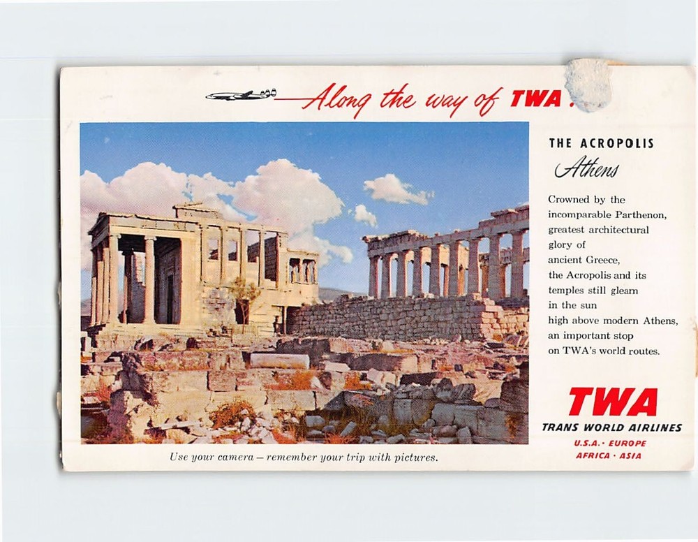 Postcard Parthenon The Acropolis Athens Greece
