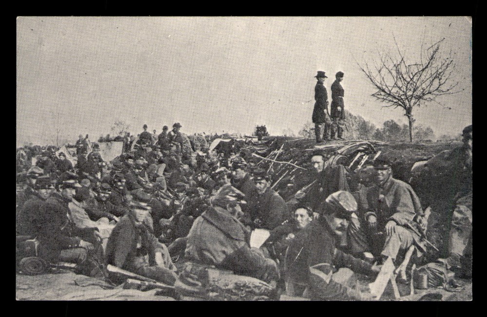 Civil War Picture Union Soldiers Petersburg Front Final Breakthrough Postcard