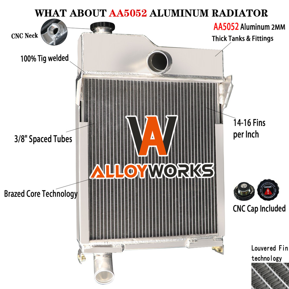 3 Row Radiator For John Deere M MT 40 320 330 Non-Pressurized Tractor # AM1771T