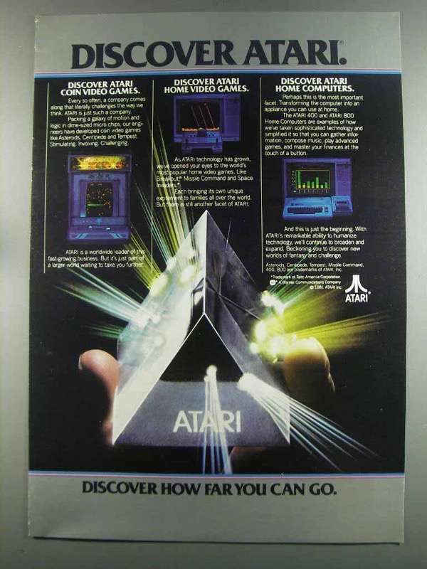 1982 Atari 400 and 800 Home Computers Ad - Discover