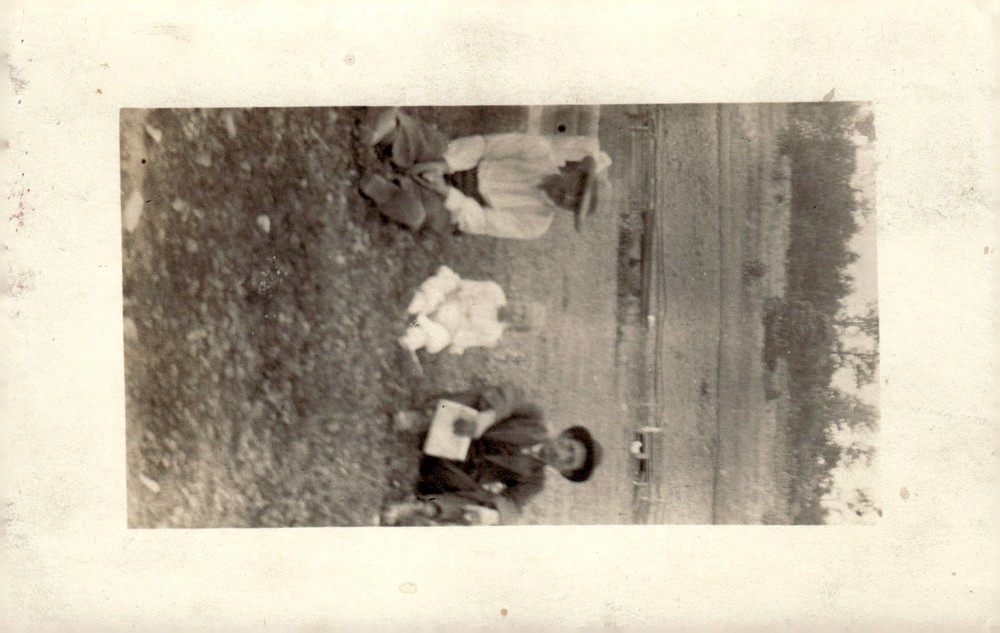 C1910s Fritz Studio Reading PA Real Photo Postcard RPPC Family Picnic Portrait