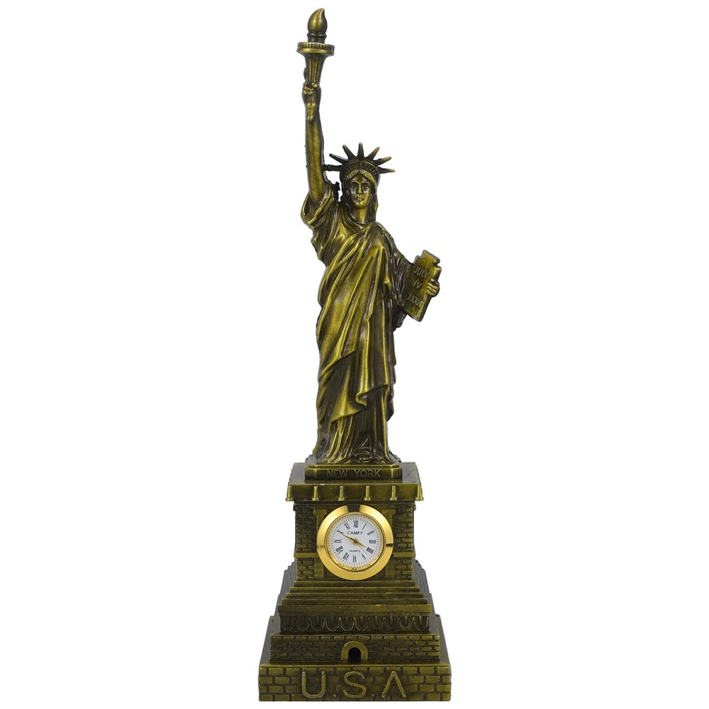 Statue of Liberty Figurine Desktop Ornament Metal Craft Home Decor Accent wit...