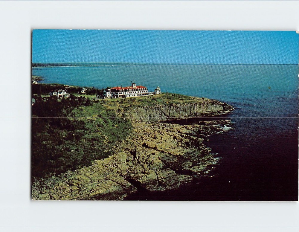 Postcard Aerial View Cliff House & Baldhead Cliffs Ogunquit Maine USA