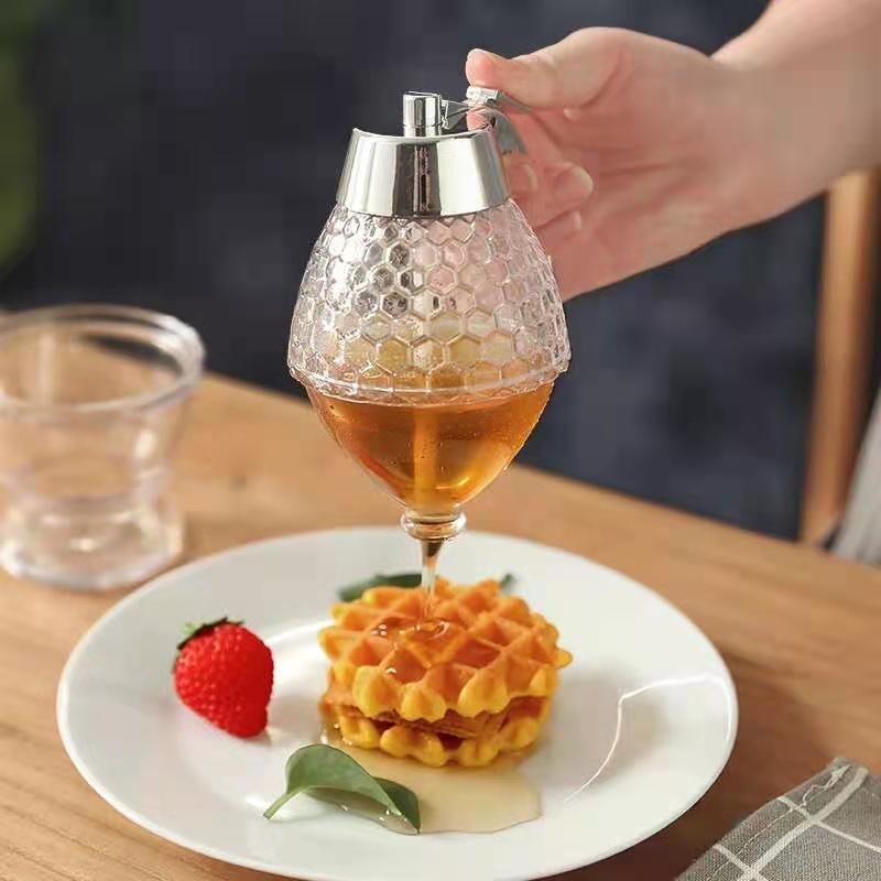 Drip Honey Dispenser Syrup Pot Juice Jar Container Storage Kettle Kitchen New