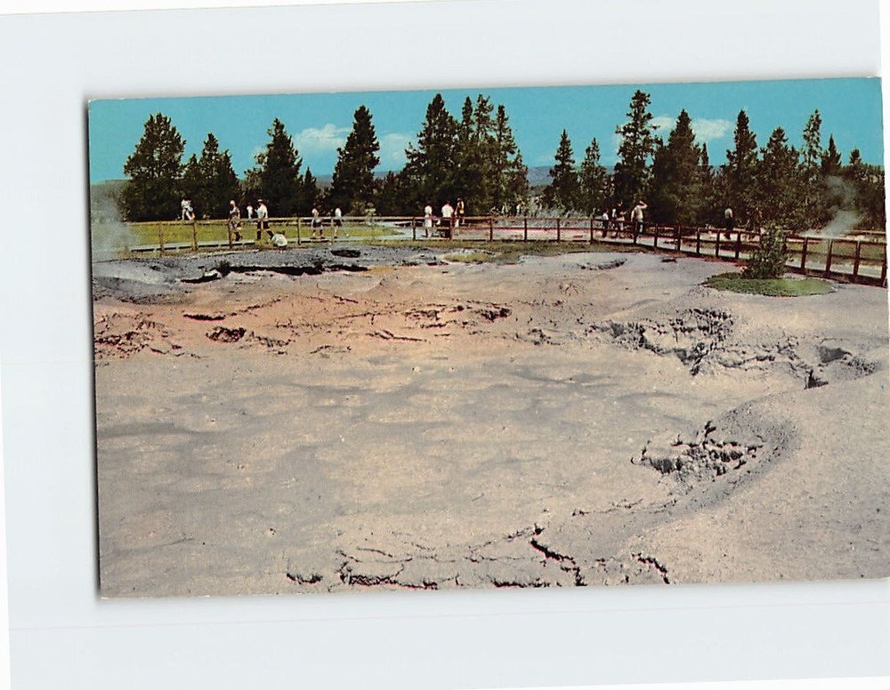 Postcard  Fountain Paint Pot area in Yellowstone National Park Wyoming