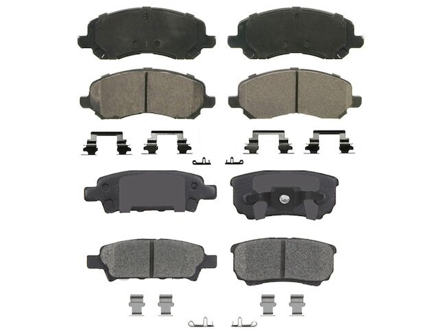 Detroit Axle Brake Pad Set for 2007-2017 Jeep Patriot Front & Rear 12DZQY