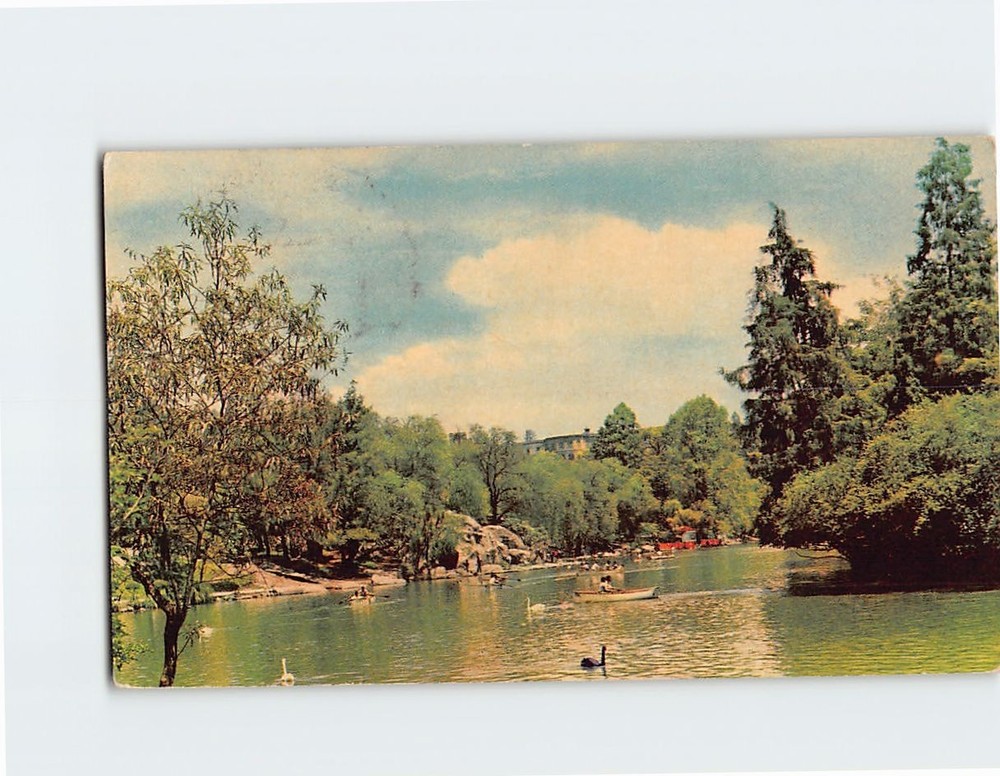 Postcard Castillo Lago Y Bosque De Chapultepec Mexico City Mexico