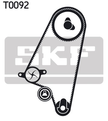 VKMC 05121 SKF water pump + timing belt kit for Bedford, Daewoo, FSO, Holden, Opel