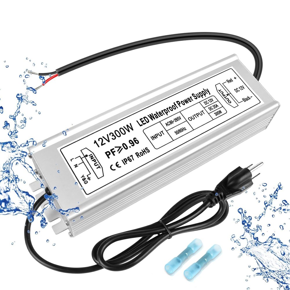 IP67 Waterproof Low Voltage Transformer LED Driver 300W 12V Power Supply  ... .
