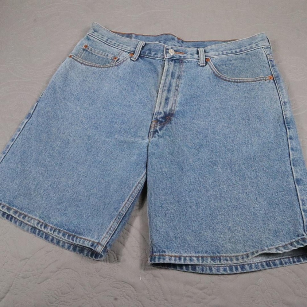 Levis 550 Denim Shorts Mens 36 Blue Relaxed Fit Light Wash Bermuda Jeans