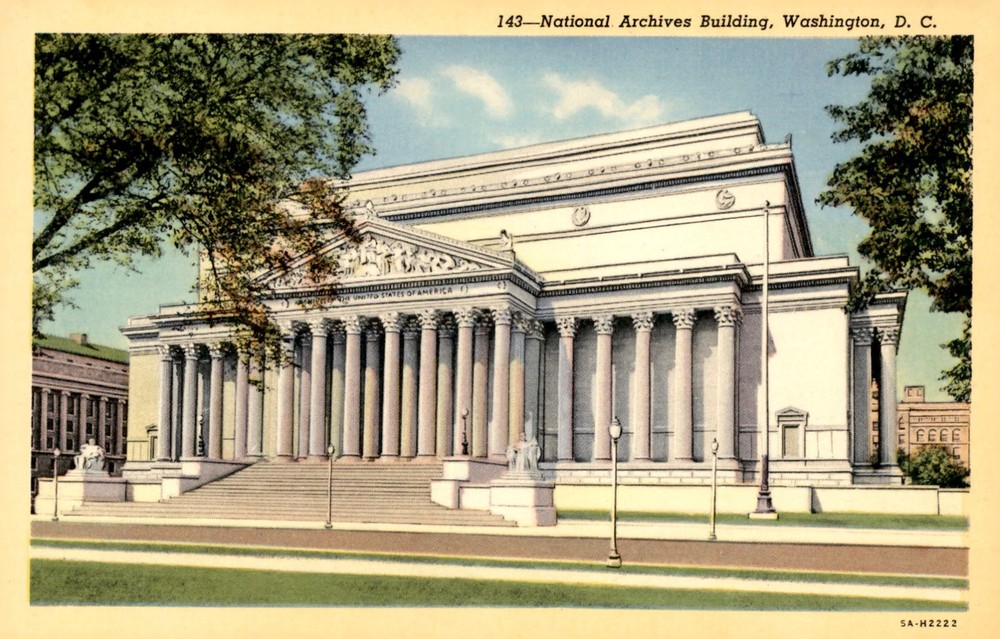 National Archives Building, Washington, D.C. Postcard