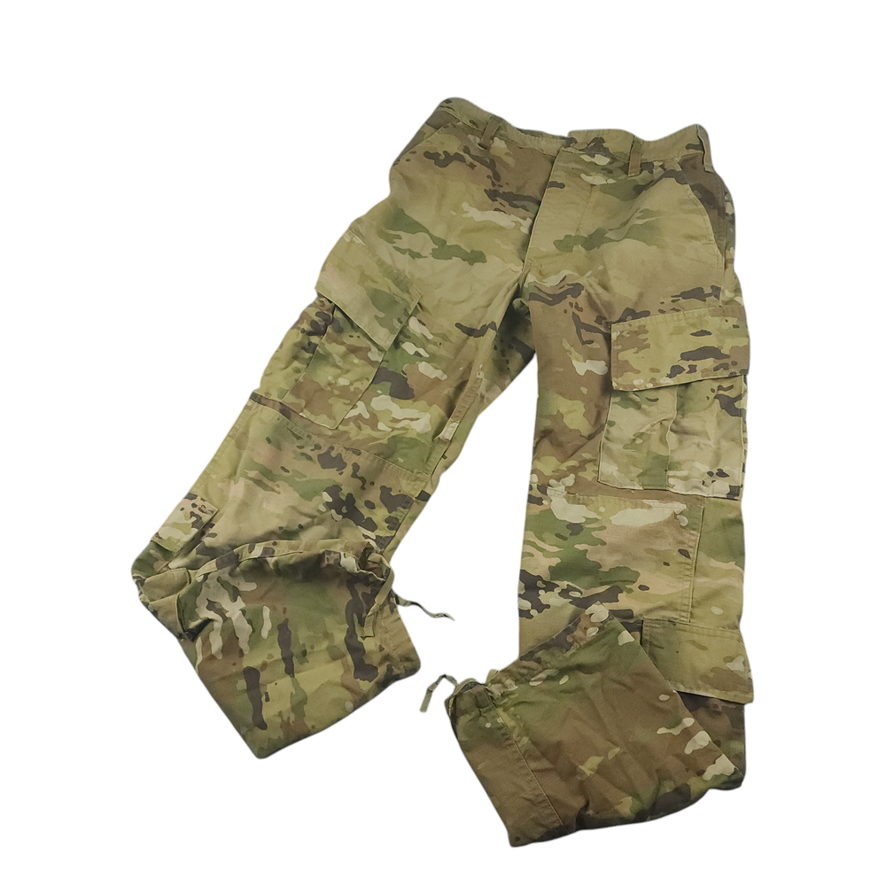 US Army OCP Scorpion Camo Ripstop Cargo Pants Double Knee Size 30 Unisex