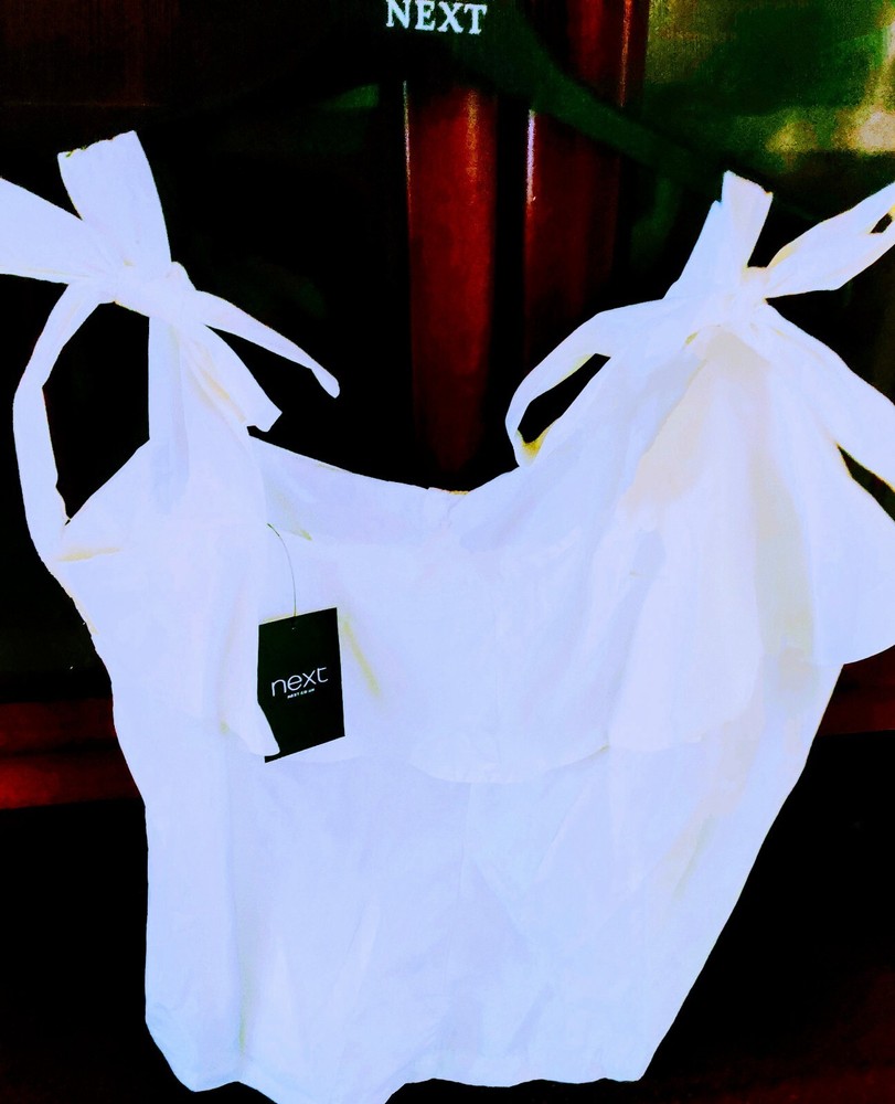 Women's White Frill Cami Top Size 12 - Next