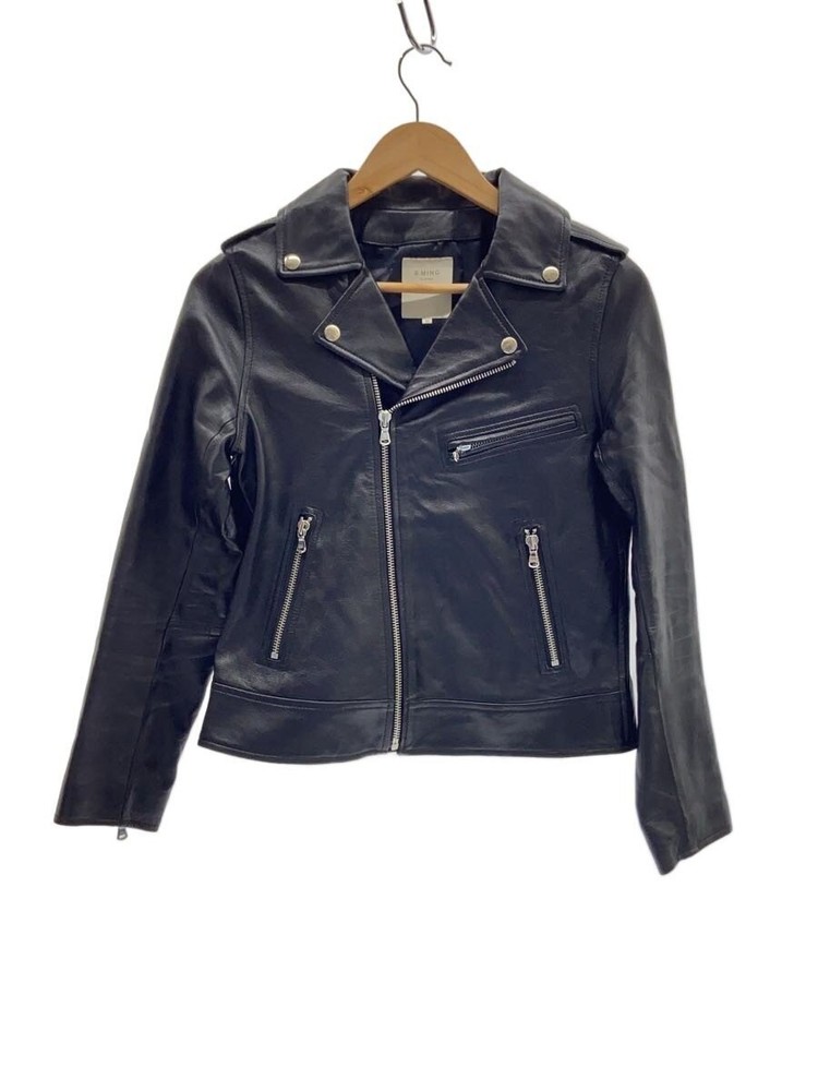 B Ming Life Store By Beams Double Riders Jacket/M/Sheep Leather/Blk/Plain Color/