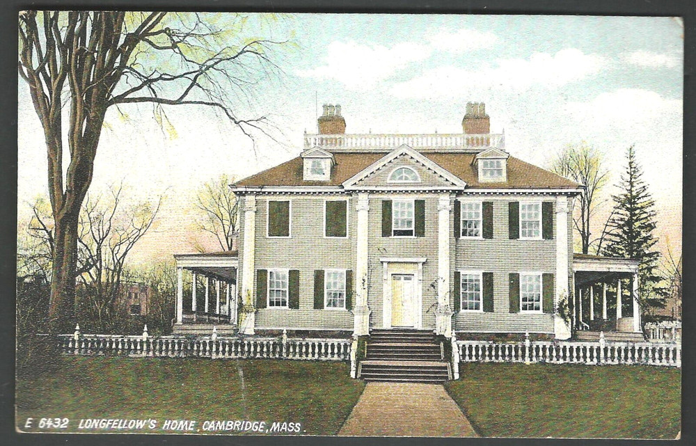 CAMBRIDGE MASS. Longfellow’s House c. 1910 Divided Back Postcard