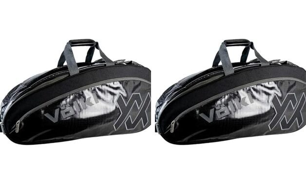 Volkl Tennis Combi Bag | Holds 6-9 Racquets | Shoe Pocket | Black/Charcoal