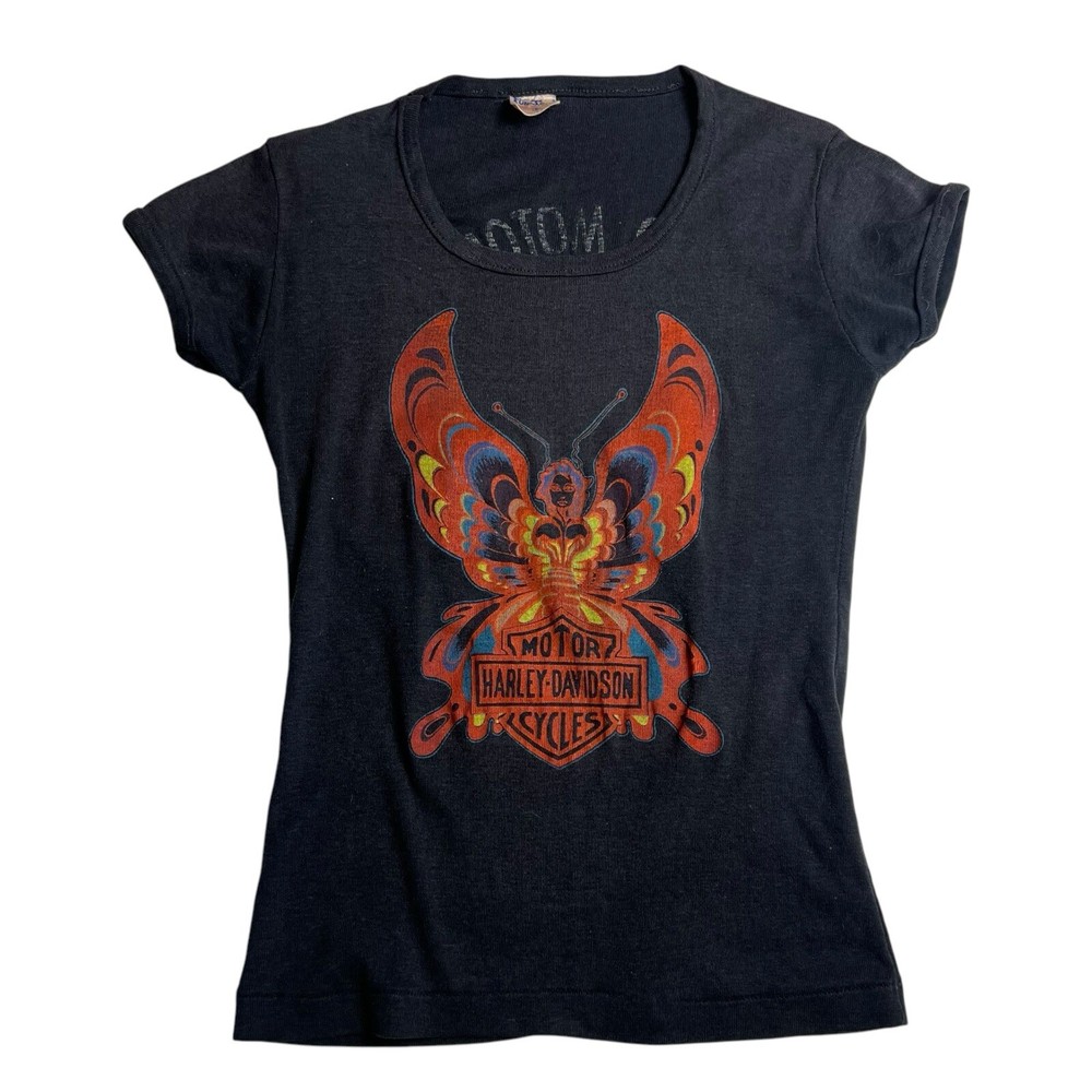 Vintage 80s Harley Davidson baby tee women’s top