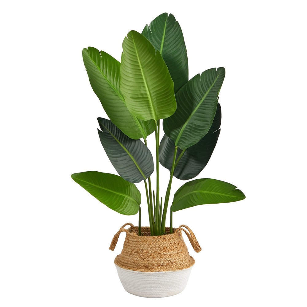 Boho Chic 4ft Handmade Black Travelers Palm Artificial Tree